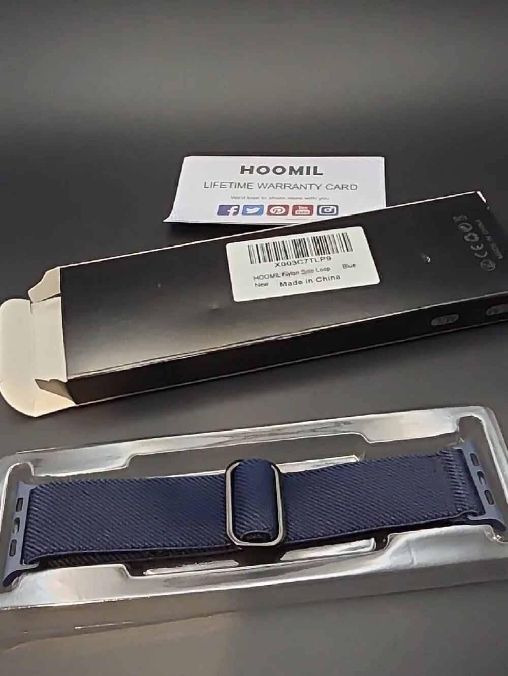 Hoomil Navy Nylon Apple Watch Band - Comfortable Replacement Strap